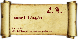 Lampel Mátyás névjegykártya